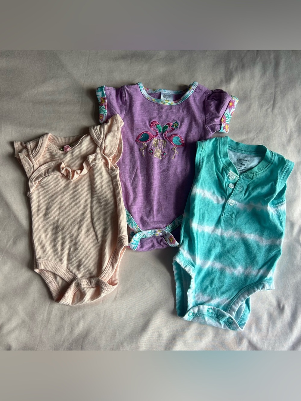 Baby Girl Bodysuit Bundle – Size 3 Months
